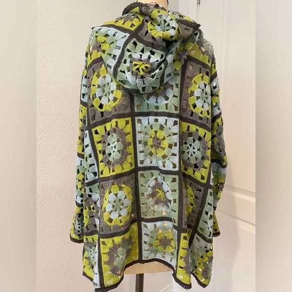 Johnny Was Fauna Crochet Cardigan In Multi - Picture 5 of 5